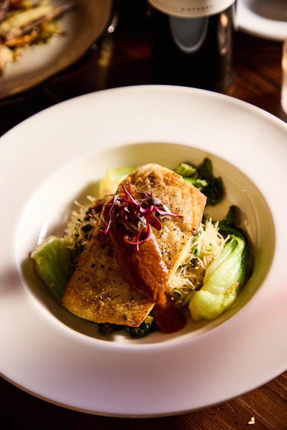 Slow roasted salmon from Trails End at Turpin Meadow Ranch.